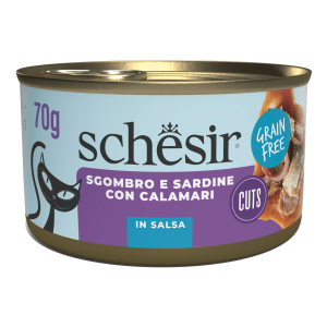 Cerca Offerte di schesir gatto salsa grain free sgombro con sardine e calamari 70gr (lattina) e acquista online