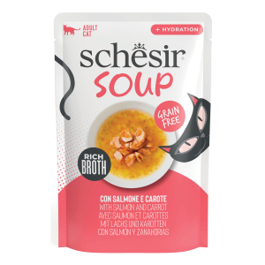 Cerca Offerte di schesir gatto soup grain free salmone rosa carote 40gr (bustina) e acquista online