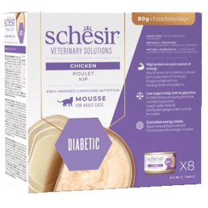 Cerca Offerte di schesir gatto veterinary solutions diabetic mousse pollo 8x80gr (lattina) - multipack e acquista online