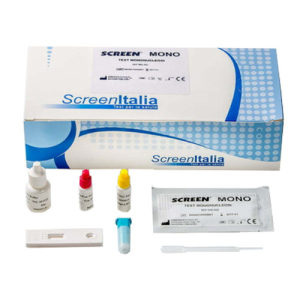 Screen test rapido screen test mononucleosi individuazione qualitativa anticorpi eterofili in sangue intero/siero/plasma mediante immunocromatografia 25 pezzi