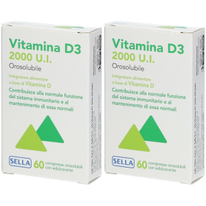 Cerca Offerte di sella vitamina d3 2000 u.i. orosolubile set da 2 2x1 pz compresse e acquista online