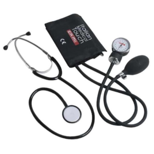 Sfigmomanometro aneroide con stetoscopio a-100
