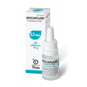 siccafluid 2,5 mg/g carbomer 975 p gel bugiardino cod: 033816012 