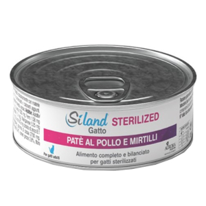 Siland cibo umido patè pollo/mirtilli gatti adulti sterilizzati 85g 677a