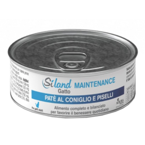 Siland maintenance cibo umido patè coniglio/piselli gatti adulti 85g 677a