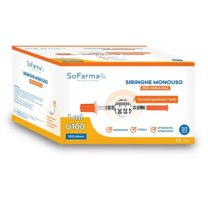Siringa per insulina 1 ml 30 pezzi sofarmapiu'