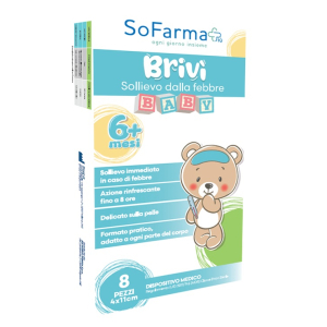 Cerca Offerte di sofarma+ brivì sollievo dalla febbre baby cerotti rinfrescanti per la fronte da utilizzare in caso di febbre 8 pezzi e acquista online