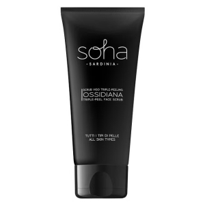 Soha - ossidiana scrub viso triple-peeling per tutti i tipi di pelle / 60 ml