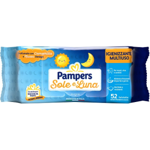 pampers wipes sole&luna 52pz bugiardino cod: 987837263 