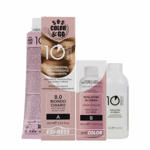 Cerca Offerte di sos color & go set colorazione permanente capelli in 10 minuti 8.0 biondo chiaro e acquista online