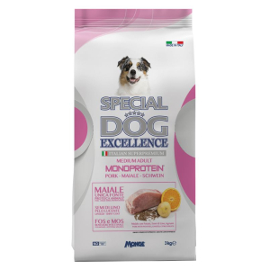 Special dog excellence monoproteico cibo secco maiale e patate per cani adulti taglia media 3kg