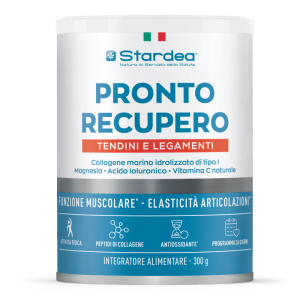 Stardea pronto recupero tendini e legamenti polvere - integratore in polvere a base di collagene marino di tipo 1, magnesio e acido ialuronico  - funzione muscolare, elasticità delle articolazioni