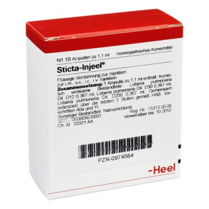 sticta inj 10f 1,1ml heel bugiardino cod: 800141626 