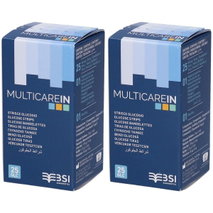 Cerca Offerte di strisce misurazione glicemia multicare in glucosio elettrodo 2x25 st e acquista online