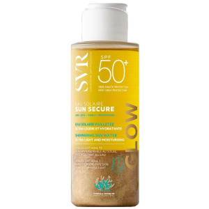 Sun secure eau solaire glow spf50+ acqua solare brillantiniultra leggera e idratante 100 ml