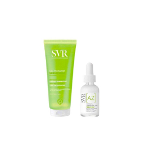 Svr sebiaclear cofanetto antimperfezioni - ampoule flash concentrato antirossori 30 ml + gel moussant purificante 200 ml + pochette