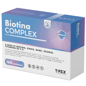 T-rex biotina complex integratore per capelli con biotina rame e zinco, 160 compresse
