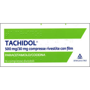tachidol 16 compresse rivestite 500mg+30mg bugiardino cod: 031825060 