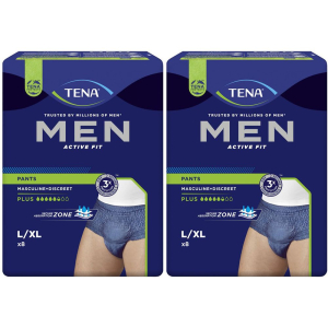 Trova Offerte di tena men active fit pants taglai l/xl set da 2 2x8 pz assorbenti e compra online
