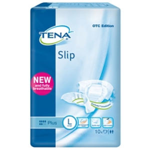 tena slip plus pannolino l 10 pezzi bugiardino cod: 926574056 