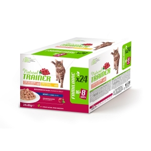 Trova Offerte di Trainer gatto natural adulto multipack pollo & salmone cf. (24x85) gr e compra online