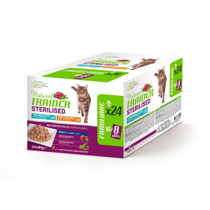 Trova Offerte di trainer gatto natural adulto sterilizzato multipack tacchino & merluzzo cf. (24x85) gr e compra online