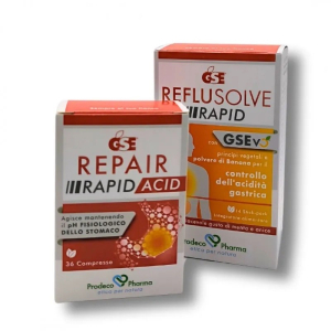 Tratta al meglio il tuo stomaco kit gse reflusolve rapid 14stick + gse repair acid 36cps