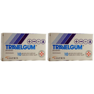 Trova Offerte di travelgum 20 mg gomme da masticare medicate set 2 2x10 pz compresse e compra online