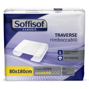 Trova Offerte di traversa per incontinenza soffisof classic ultra 80x180 cm 15 pezzi e compra online