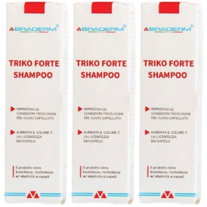 Trova Offerte di triko forte shampoo 200 ml braderm 3x200 ml e compra online