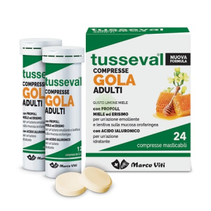 tusseval gola adulti 24 compresse bugiardino cod: 942943123 