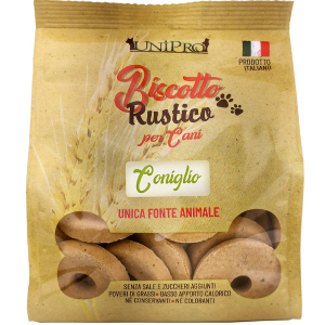 Trova Offerte di unipro biscotto rustico coniglio alimento complementare per cani 300g e compra online