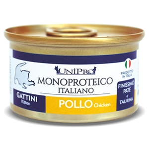 Trova Offerte di unipro gatto monoproteico gattini kitten pollo 85gr (lattina) e compra online