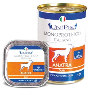 Trova Offerte di unipro unicamente anatra cibo umido cani adulti barattolo 400g e compra online