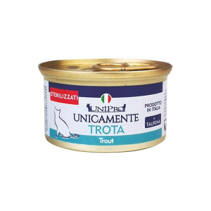Trova Offerte di unipro unicamente trota cibo umido gatti adulti sterilizzati barattolo 85g e compra online