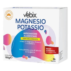 Trova Offerte di vebix magnesio potassio integratore per funzione muscolare energia e recupero 36 bustine e compra online