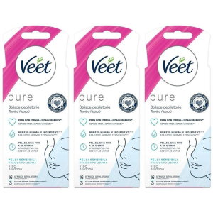 Trova Offerte di veet pure strisce depilatorie viso 3x1 st e compra online