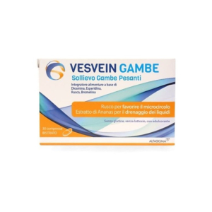 Trova Offerte di vesvein gambe sollievo gambe pesanti integratore per microcircolo e drenaggio dei liquidi 30 compresse e compra online