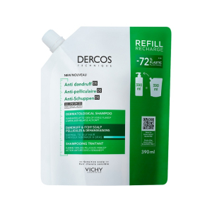 Vichy dercos shampoo trattante antiforfora ds per capelli da normali a grassi eco ricarica 390ml