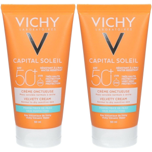Trova Offerte di vichy ideal soleil crema viso vellutata spf50+ set da 2 2x50 ml e compra online
