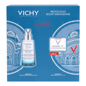 Vichy protocollo boost idratazione mineral 89 cofanetto con siero booster 50ml + crema idratante 72 ore 15ml