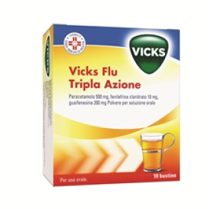 vicks flu tripla a polvere per soluzione bugiardino cod: 039773027 