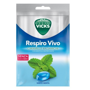 Trova Offerte di vicks respiro vivo caramelle balsamiche menta 72 g con edulcoranti e compra online
