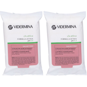 Trova Offerte di vidermina clx-attiva salviettine detergenti ph 5.5 set da 2 2x15 pz sa e compra online