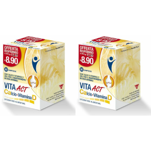 Trova Offerte di vita act calcio+vitamina d set da 2 2x60 pz compresse e compra online