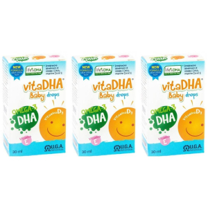 Trova Offerte di vitadha baby drops con omega-3 dha e vitamina e 3x30 ml gocce orali e compra online