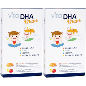 Trova Offerte di vitadha brain 30 morbidine al gusto fragola e limone set da 2 2x49,5 g e compra online