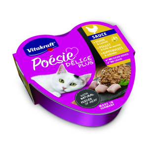 Trova Offerte di vitakraft gatto poesie delice plus pollo con olio di salmone 85gr (vaschetta) e compra online
