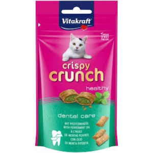Trova Offerte di vitakraft gatto snack crispy crunch healthy dental care menta 60gr e compra online