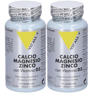 Trova Offerte di vital plus calcio magnesio zinco con vitamina d3 90 compresse 2x150 g e compra online